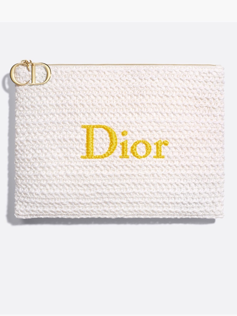 Dior Raffia Summer 2026 White Make Up Bag Trousse Pouch VIP Gift Authentic NEW